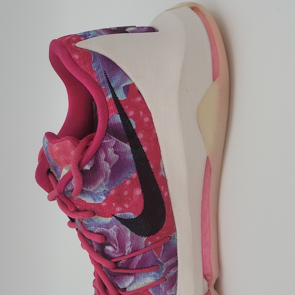 Nike Kevin Durant KD 8 Aunt Pearl Sneakers Cancer Awareness Floral Size 7 - Picture 7 of 11